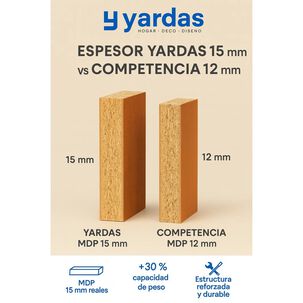 C&oacute;moda Yardas Carla Nogal 5 Cajones